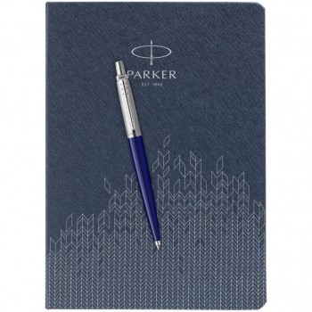 Подарочный набор: Шариковая ручка Parker Jotter K60 и Ежедневник недатированный, синий