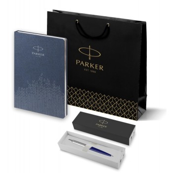 Подарочный набор: Шариковая ручка Parker Jotter K60 и Ежедневник недатированный, синий