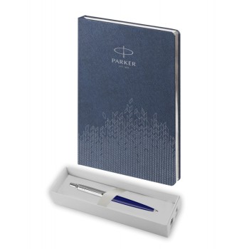 Подарочный набор: Шариковая ручка Parker Jotter K60 и Ежедневник недатированный, синий