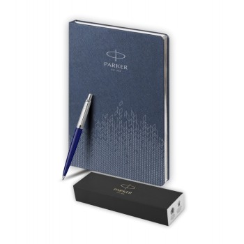 Подарочный набор: Шариковая ручка Parker Jotter K60 и Ежедневник недатированный, синий