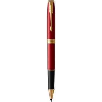 Ручка-роллер Parker Sonnet Red Intense GT, стержень: F, цвет чернил: black, в подарочной упаковке