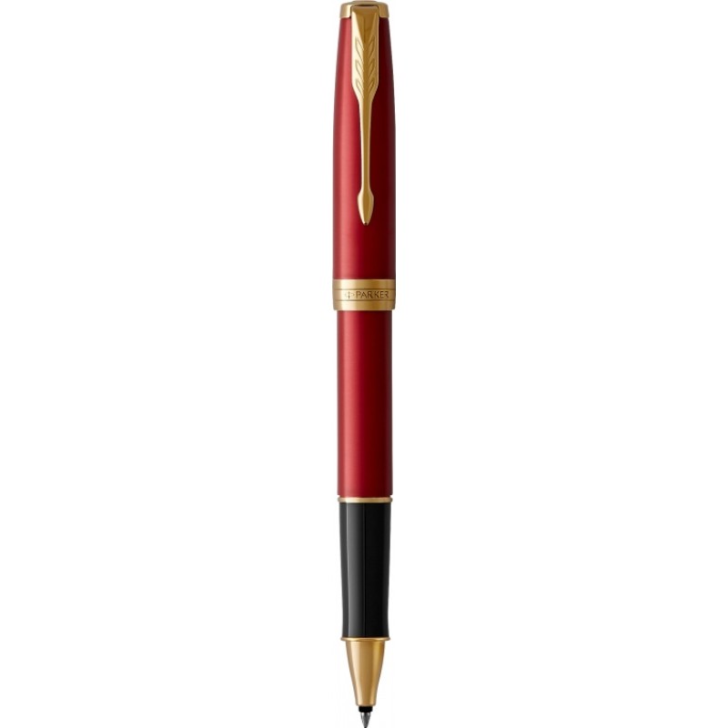 Ручка-роллер Parker Sonnet Red Intense GT, стержень: F, цвет чернил: black, в подарочной упаковке