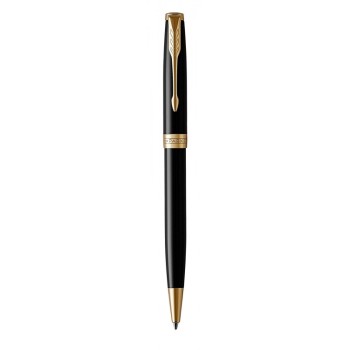 Подарочный набор Parker: шариковая ручка Parker Sonnet GT и ежедневник чёрного цвета с имитацией под кожу рептилии
