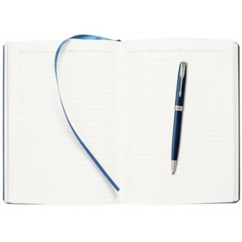 Подарочный набор: Шариковая ручка Sonnet Blue Lacquer CT и Ежедневник недатированный синий