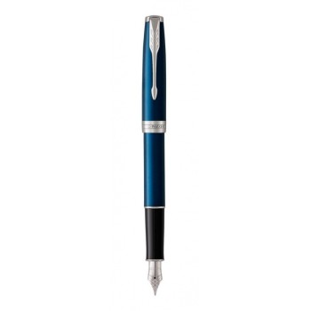 Перьевая ручка Parker Sonnet Subtle Blue Lacquer CT, перо: F или М, цвет чернил:black, в подарочной упаковке.