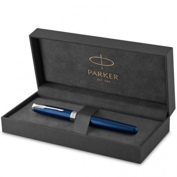 Перьевая ручка Parker Sonnet Subtle Blue Lacquer CT, перо: F или М, цвет чернил:black, в подарочной упаковке.