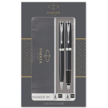 Набор из двух ручек  Parker SONNET BLACK CT ручка роллер и шариковая ручка