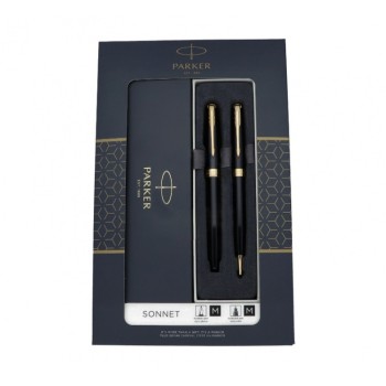 Набор из двух ручек Parker SONNET BLACK GT перьевая и шариковая ручка