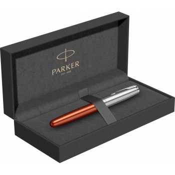Перьевая ручка Parker Sonnet Essentials Orange SB Steel CT, перо: F, цвет чернил black, в подарочной упаковке.