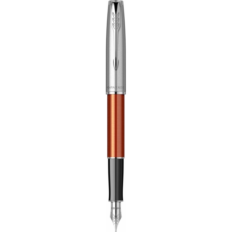 Перьевая ручка Parker Sonnet Essentials Orange SB Steel CT, перо: F, цвет чернил black, в подарочной упаковке.