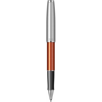 Ручка-роллер Parker Sonnet Essentials Orange SB Steel CT, цвет чернил black,перо: F, в подарочной упаковке.