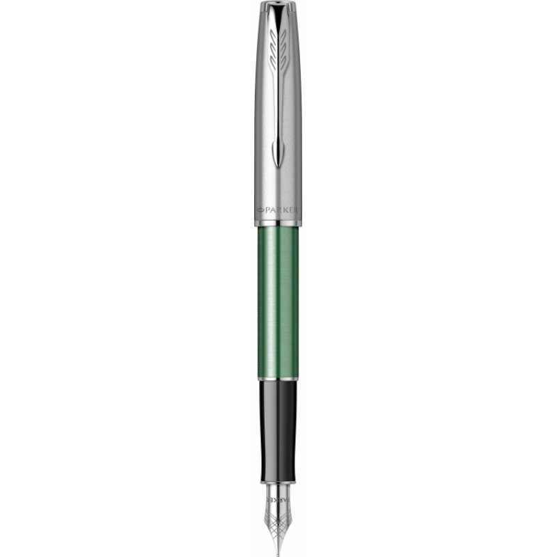 Перьевая ручка Parker Sonnet Essentials Green SB Steel CT, перо: F, цвет чернил black, в подарочной упаковке.