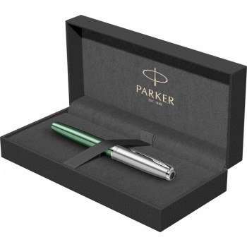 Перьевая ручка Parker Sonnet Essentials Green SB Steel CT, перо: F, цвет чернил black, в подарочной упаковке.