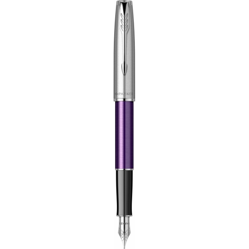 Перьевая ручка Parker Sonnet Essentials Violet SB Steel CT, перо: F, цвет чернил black, в подарочной упаковке.
