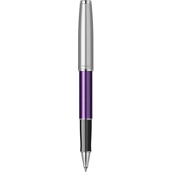 Ручка-роллер Parker Sonnet Essentials Violet SB Steel CT, цвет чернил black, перо: F,  в подарочной упаковке.