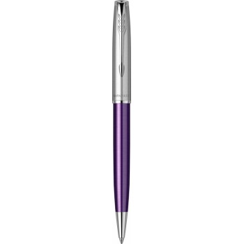 Шариковая ручка Parker Sonnet Essentials Violet SB Steel CT, цвет чернил black, стержень: M, в подарочной упаковке.