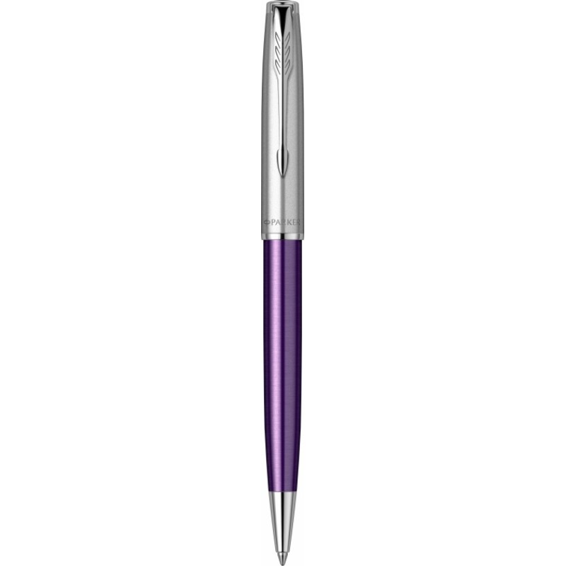 Шариковая ручка Parker Sonnet Essentials Violet SB Steel CT, цвет чернил black, стержень: M, в подарочной упаковке.