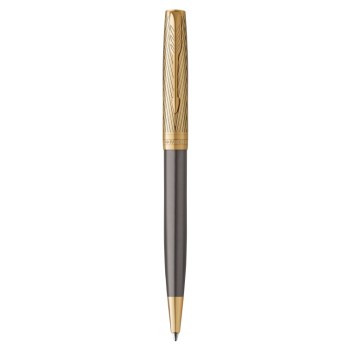Шариковая ручка Parker Sonnet Pioneers K542 Gray and Gold, стержень: M, цвет чернил: black, в подарочной коробке