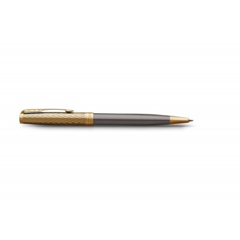 Шариковая ручка Parker Sonnet Pioneers K542 Gray and Gold, стержень: M, цвет чернил: black, в подарочной коробке