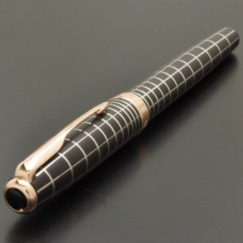 Перьевая ручка и чехол из кожи Parker Sonnet F531 PREMIUM Masculine, цвет: Brown PGT, перо: F,золото 18К