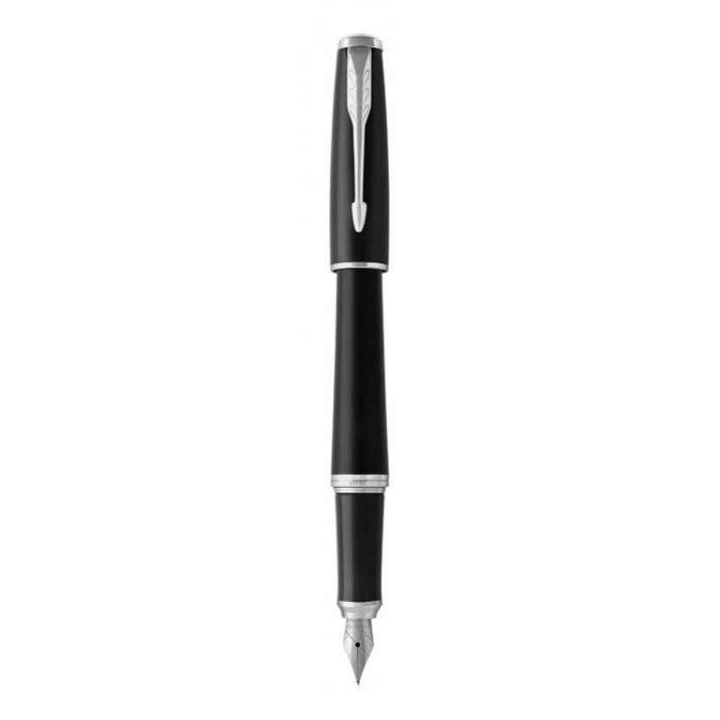 Перьевая ручка Parker Urban Core, (матовый черный лак) Muted Black CT, F309, перо: F, цвет чернил: blue, в подарочной упаковке.