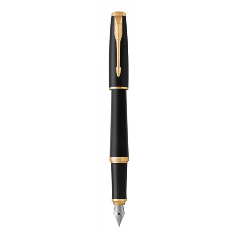 Перьевая ручка Parker Urban Core, (матовый черный лак) Muted Black GT, F309, перо: F, цвет чернил: blue, в подарочной упаковке.