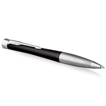 Шариковая ручка Parker Urban (матовый черный лак) Muted Black Chrome Trim, стержень: M, цвет чернил: blue/black, в подарочной упаковке.