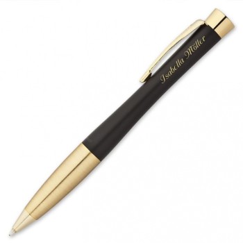 Шариковая ручка Parker Urban (матовый черный лак) Muted Black Gold Finish Trim, стержень: M, цвет чернил: blue, в подарочной упаковке.